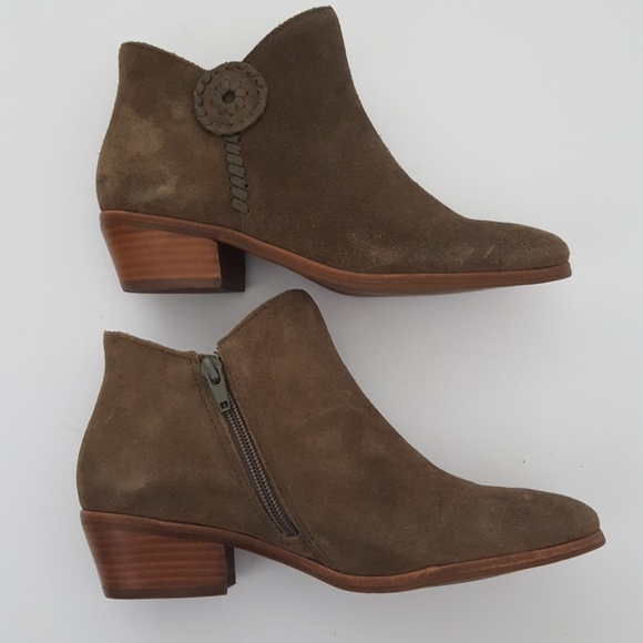 NEW Jack Rogers Peyton olive suede bootie Women size 6.5 M - Picture 6 of 8